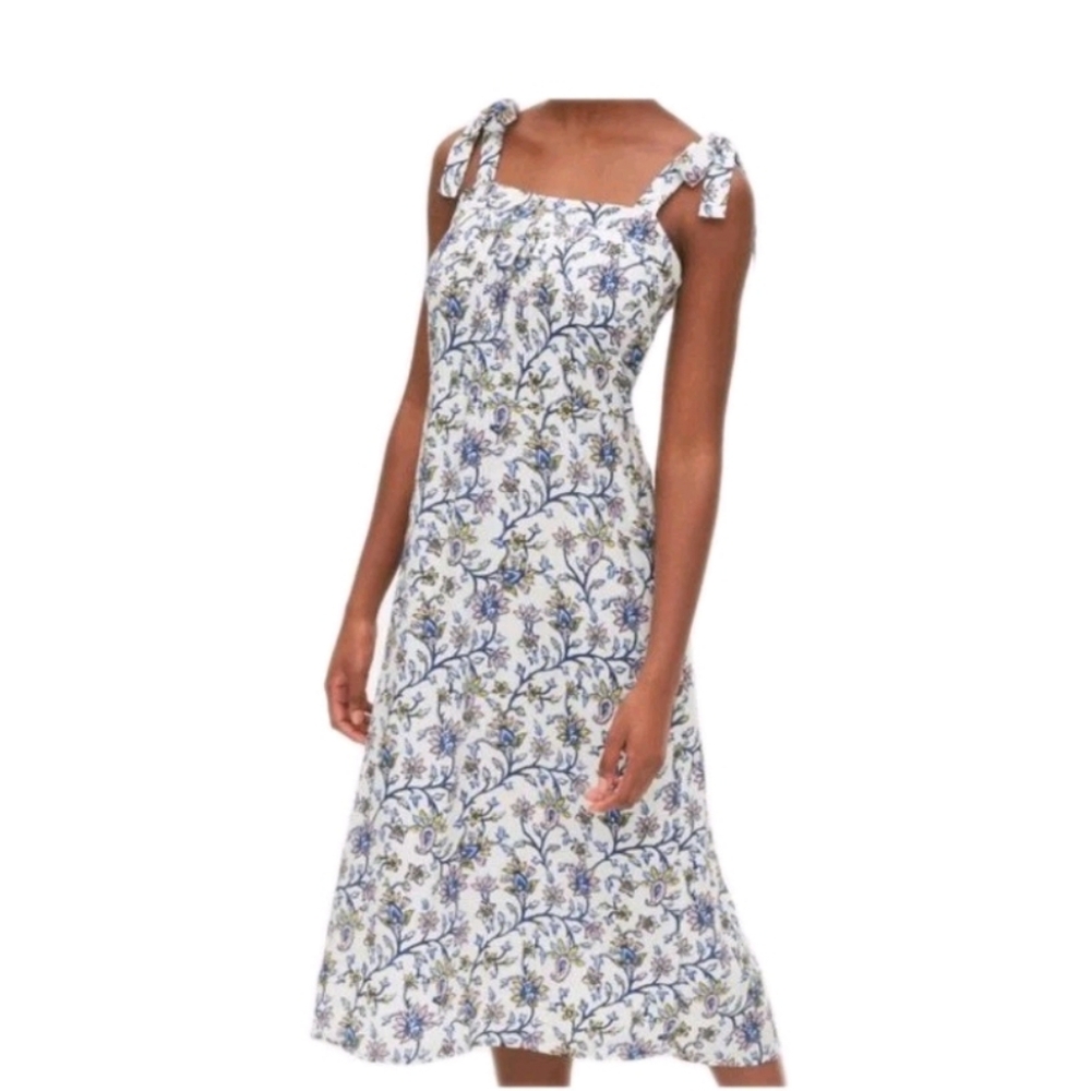Women’s GAP Floral Tie Strap Sundress A-Line Cottagecore Boho Summer Dress Sz 16